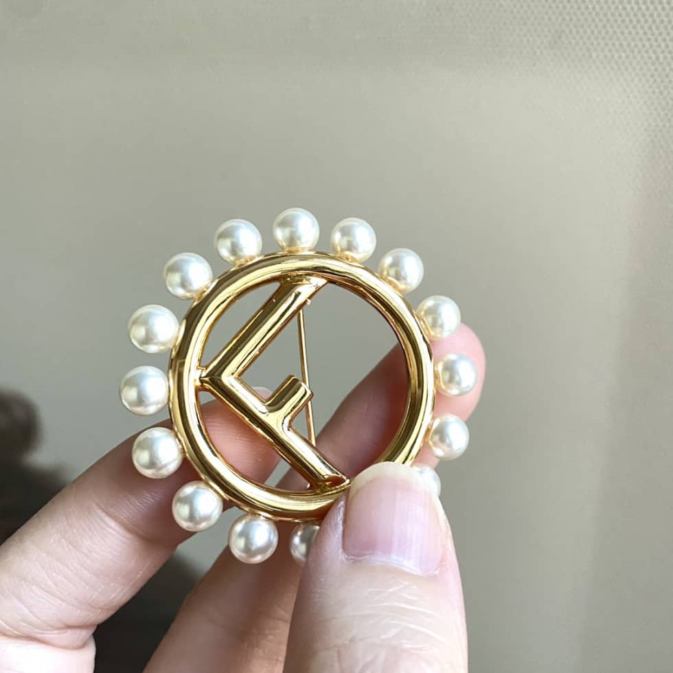 Replica F**di Brooch