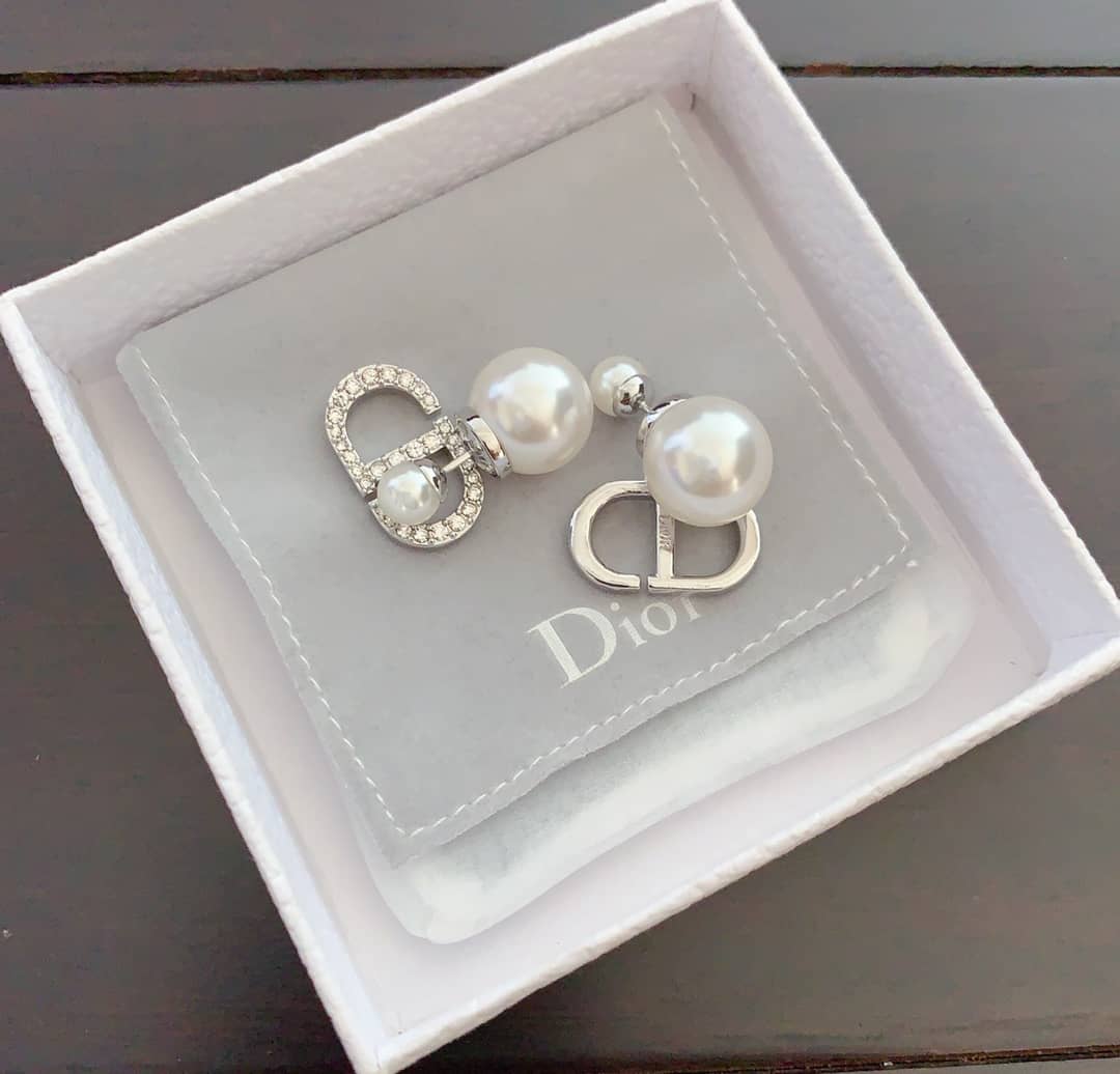 Fake Chr1st1an D10r Logo Earring