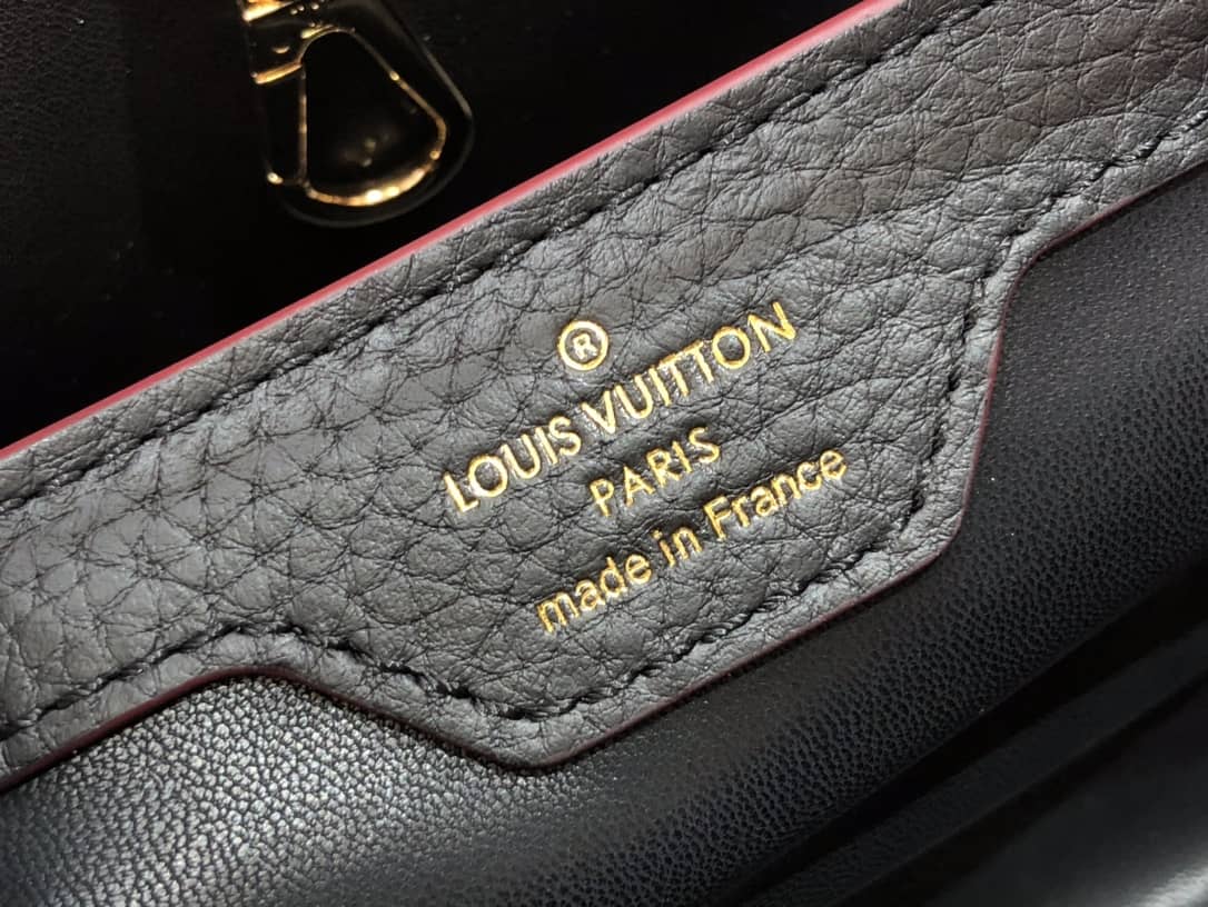 L0vis Vvtt0n Capucines Embroidery Replica Bag Black M48865
