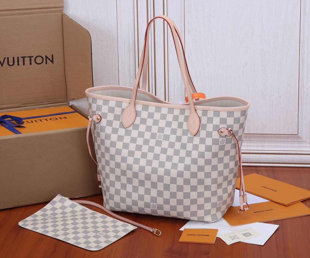 L0vis Vvtt0n Neverfull Dupe MM Damier Azur Tote  N41361