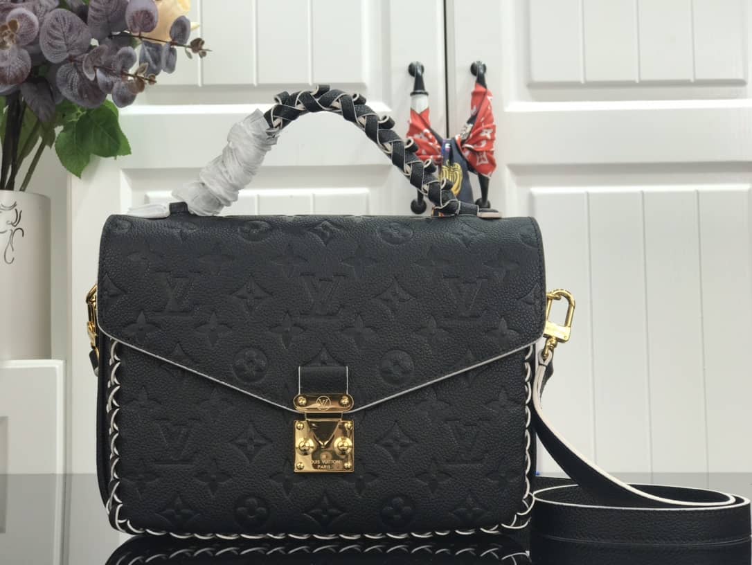 L0vis Vvtt0n Pochette Metis Braided Monogram Empreinte Replica Black M43942