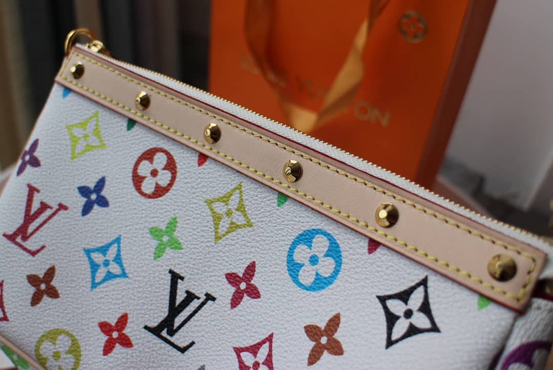 L0vis Vvtt0n Pochette Dupe Monogram Multi Accessoires  Pouch White M92649