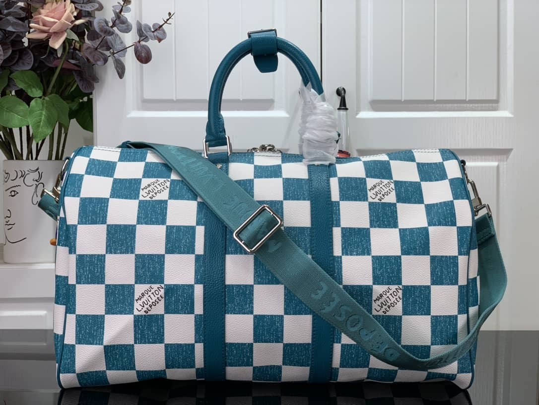 L0vis Vvtt0n Keepall Bandoulière 45 Virgil Abloh Bag Replica Green N80404