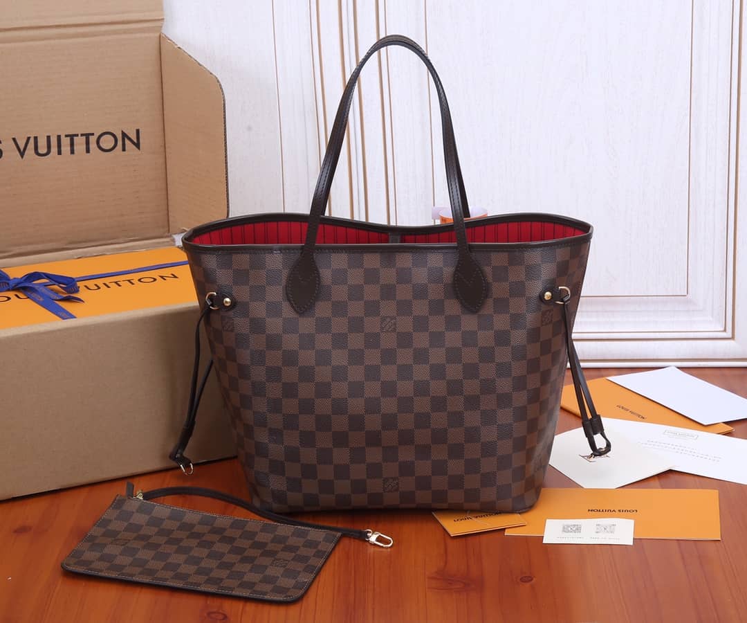L0vis Vvtt0n Neverfull MM Damier Ebene Tote Replica Red N41358