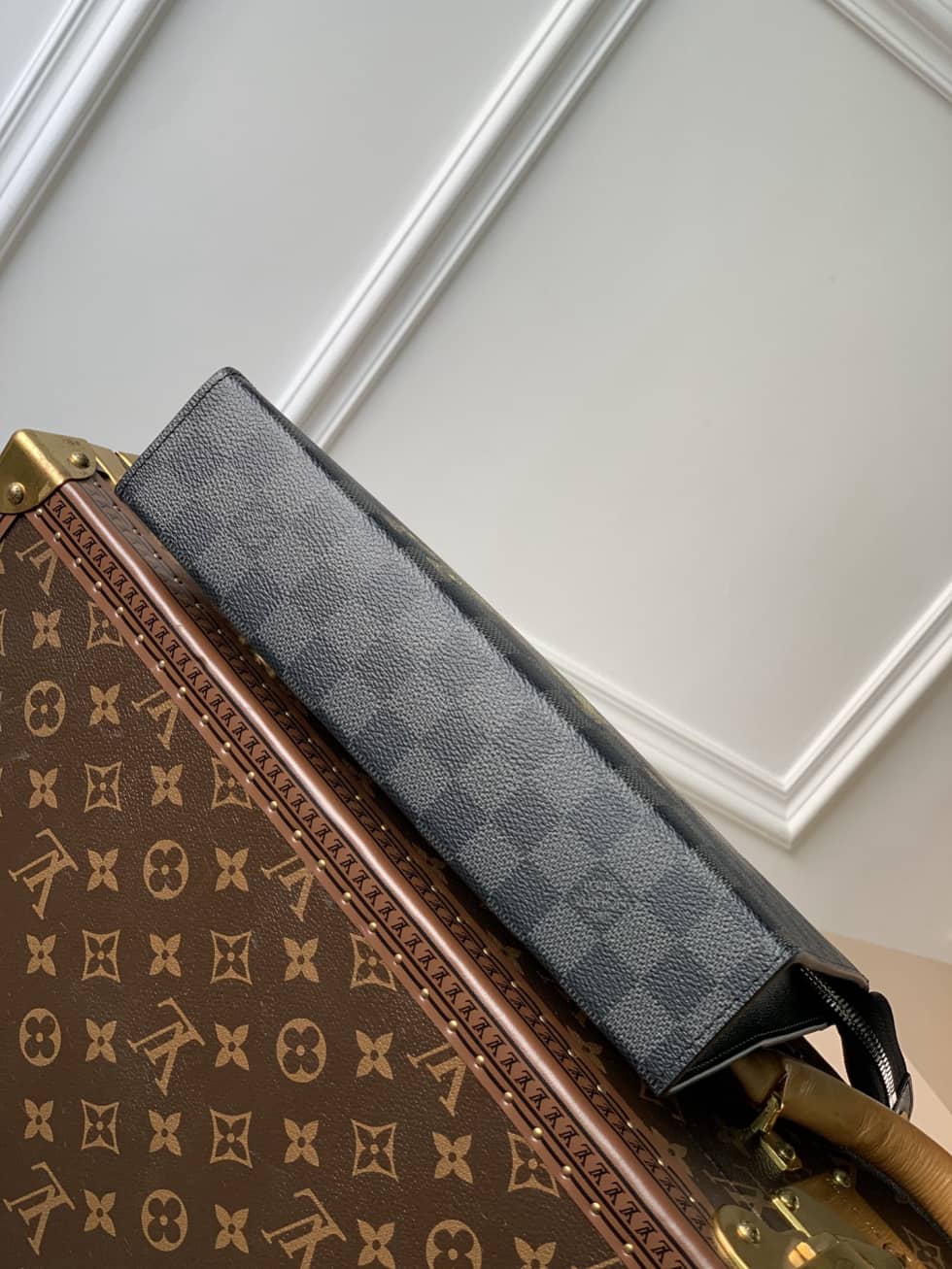 L0vis Vvtt0n Pochette Damier Graphite Stamps Cowhide Leather N64605 Replica