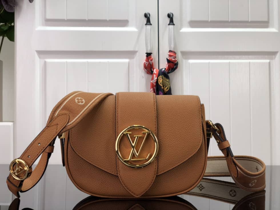 L0vis Vvtt0n Pont 9 Soft Leather PM Orange M58727 Replica Crossbody Bag