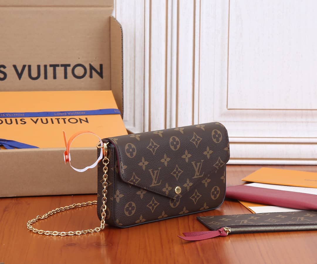 L0vis Vvtt0n Felicie Small Canvas Leather Replica Crossbody Bag M61276