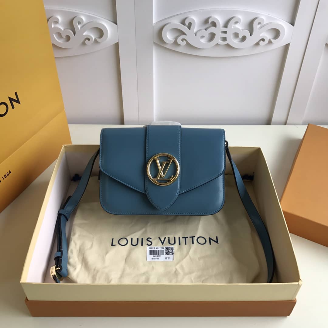 L0vis Vvtt0n Pont9 Neuf Leather Replica Shoulder Bag Blue M55948