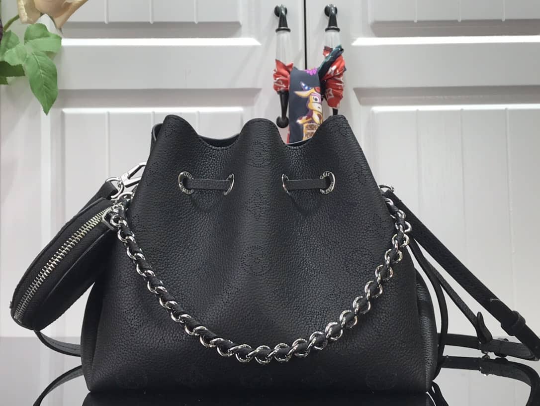 L0vis Vvtt0n Bella Mahina Magnolia Leather Replica Bag M57068 Black