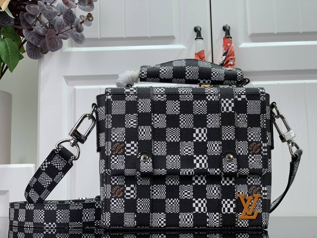 L0vis Vvtt0n Damier Distorted Flap Soft Trunk 2Way Replica N50032