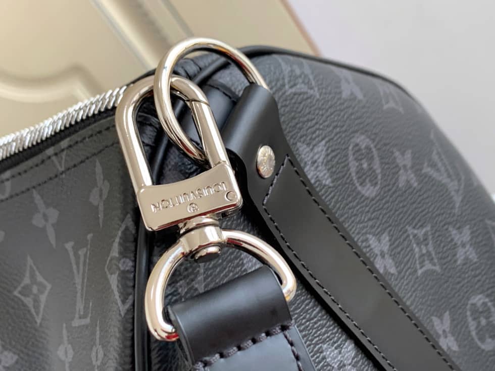 LV Duffle Bag Replica Keepall Bandouliere Duffle 55 Canvas Black M40605