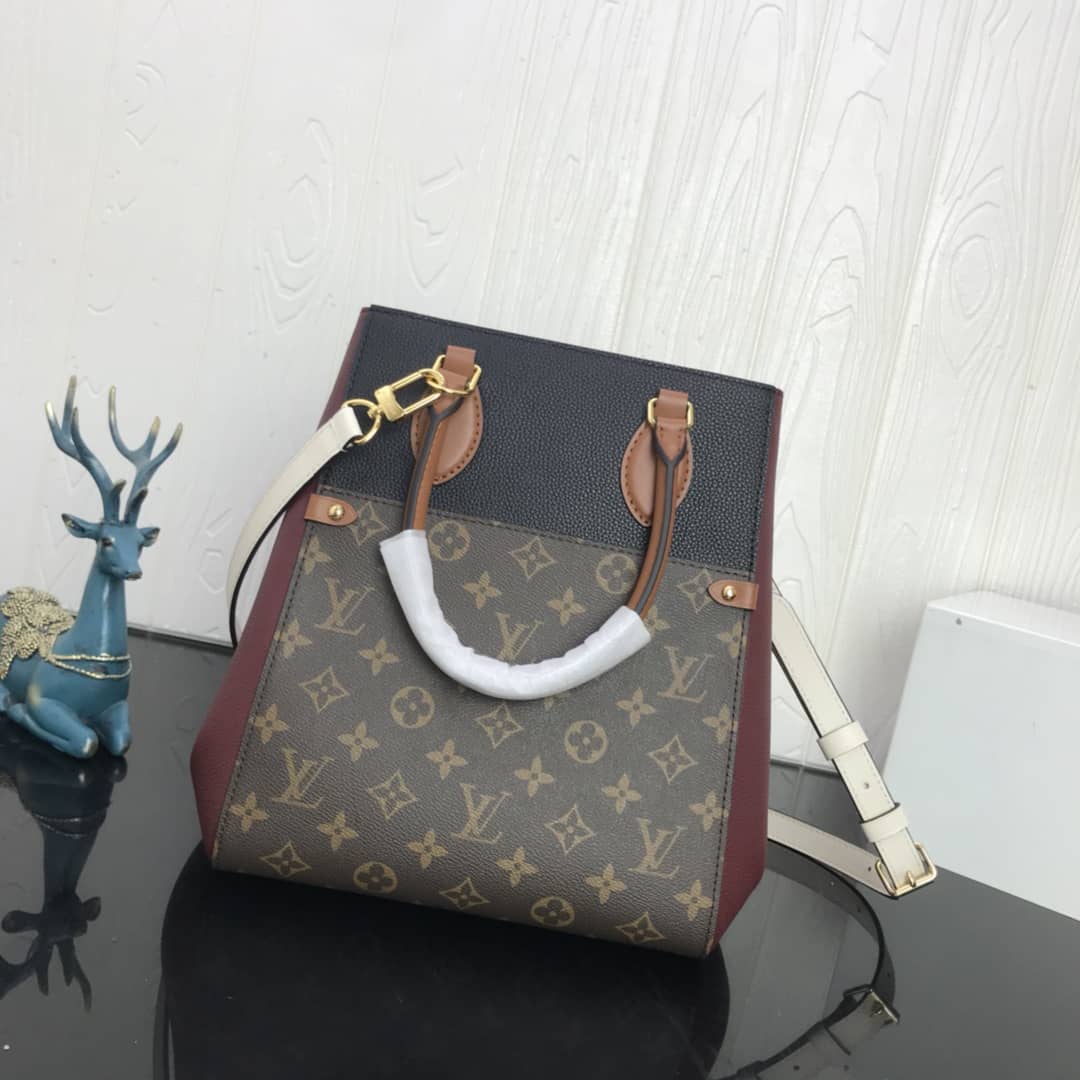 L0vis Vvtt0n Monogram Fold MM 2way Tote Replica Black M45409