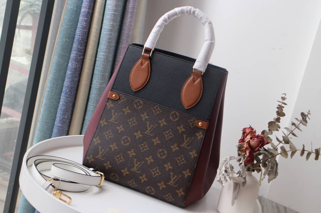 L0vis Vvtt0n Monogram Fold MM 2way Tote Replica Black M45409