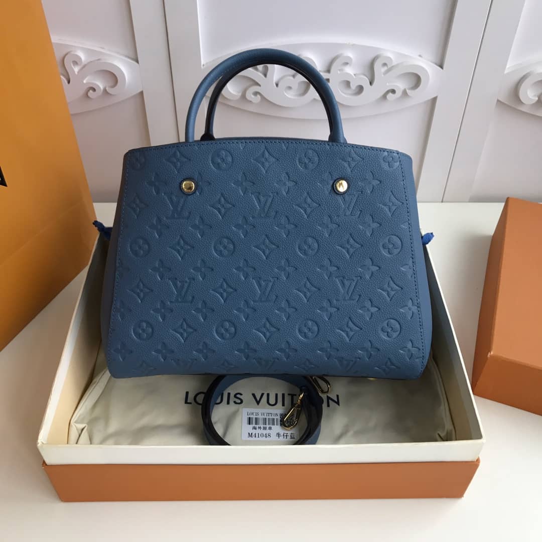 L0vis Vvtt0n Monogram Montaigne MM Shoulder Bag Replica Blue M41048