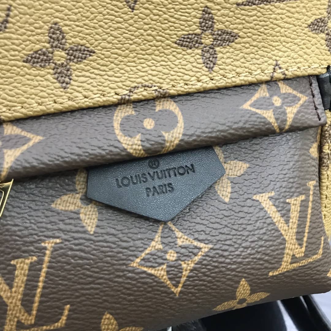 LV Backpack Replica Palm Spring Mini  Monogram Reverse Canvas Yellow M44872