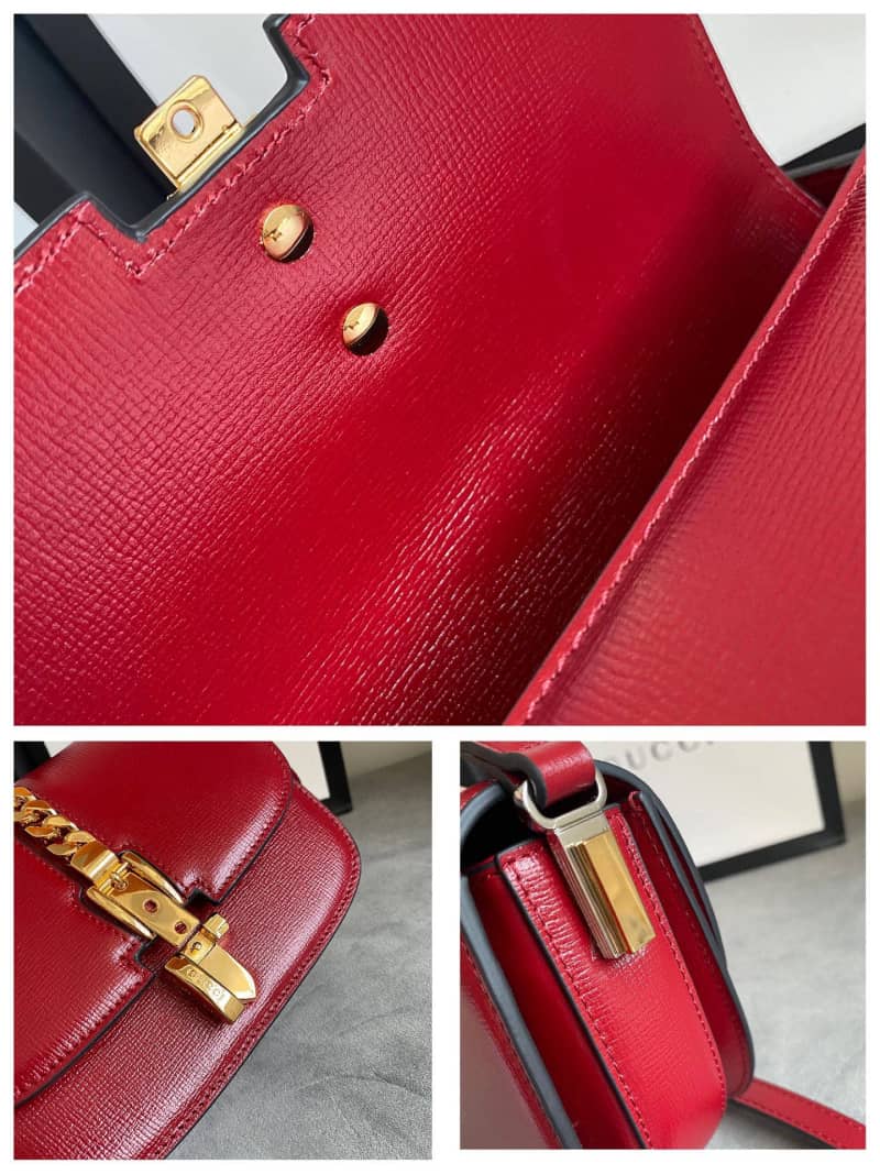Gvc*1 Ladies Mini Sylvie Shoulder Bag Replica Red 615965