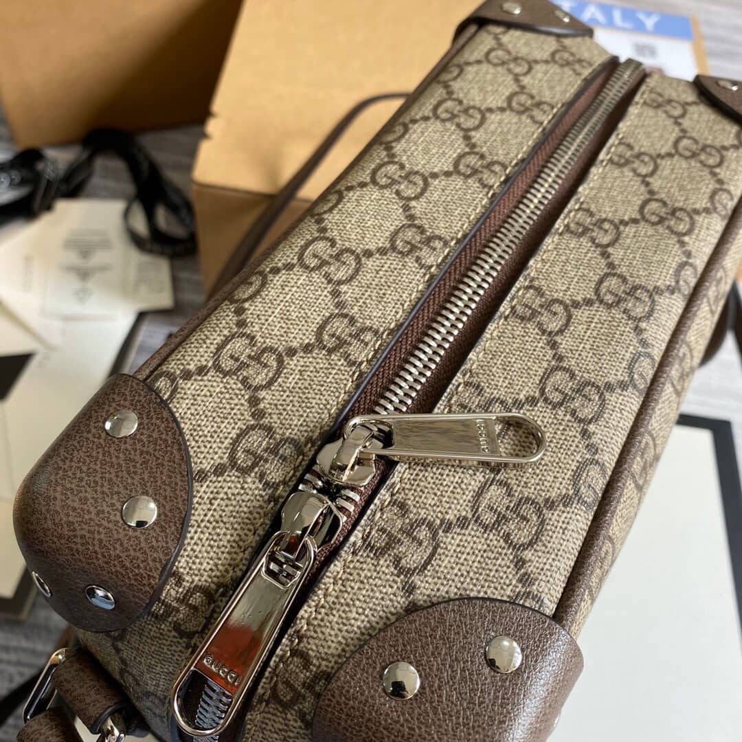 Gvc*1 GG Svp*me Leather Shoulder Bag Replica Brown 626363