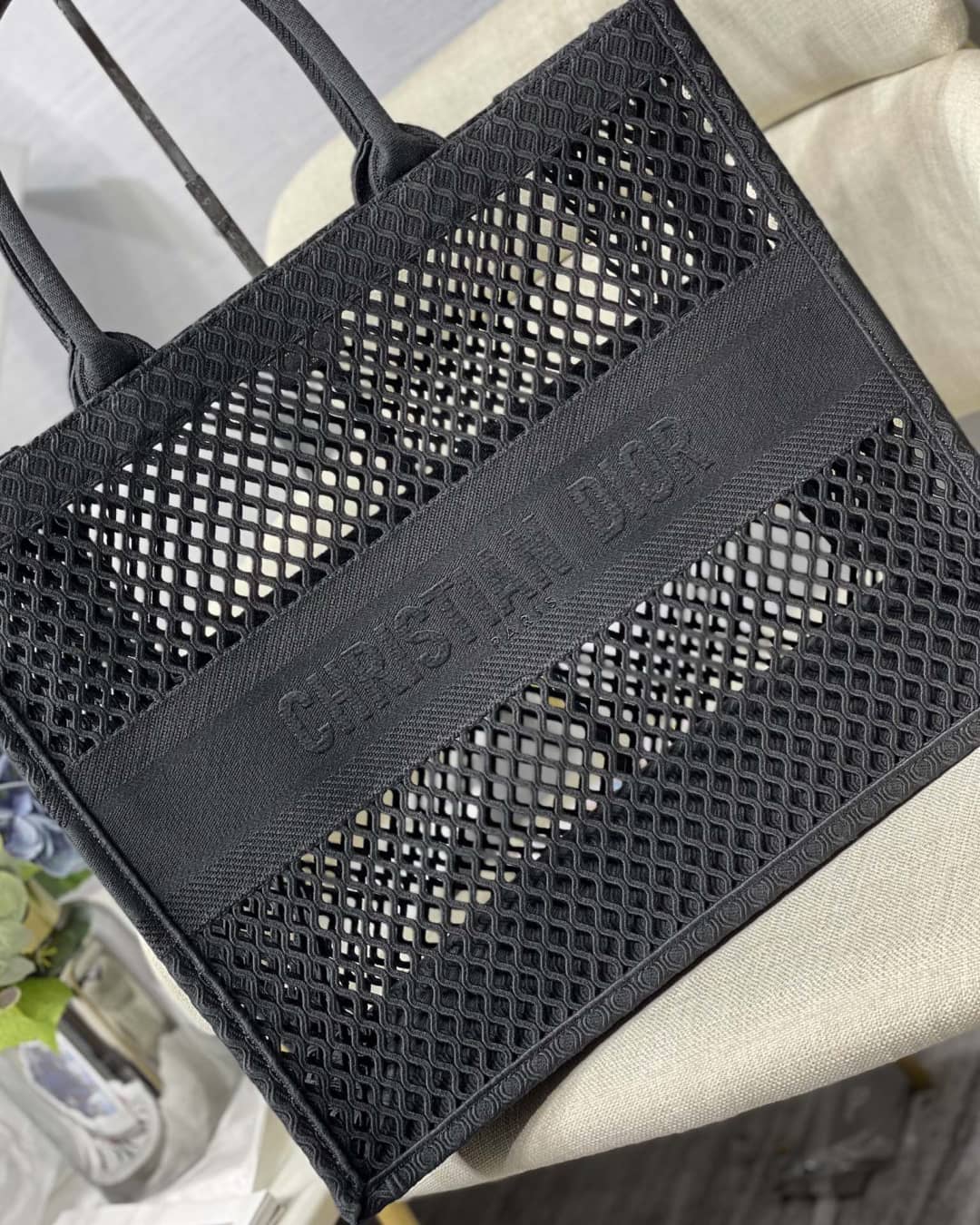 Chr1st1an D10r Mesh Book Tote Bag Dupe