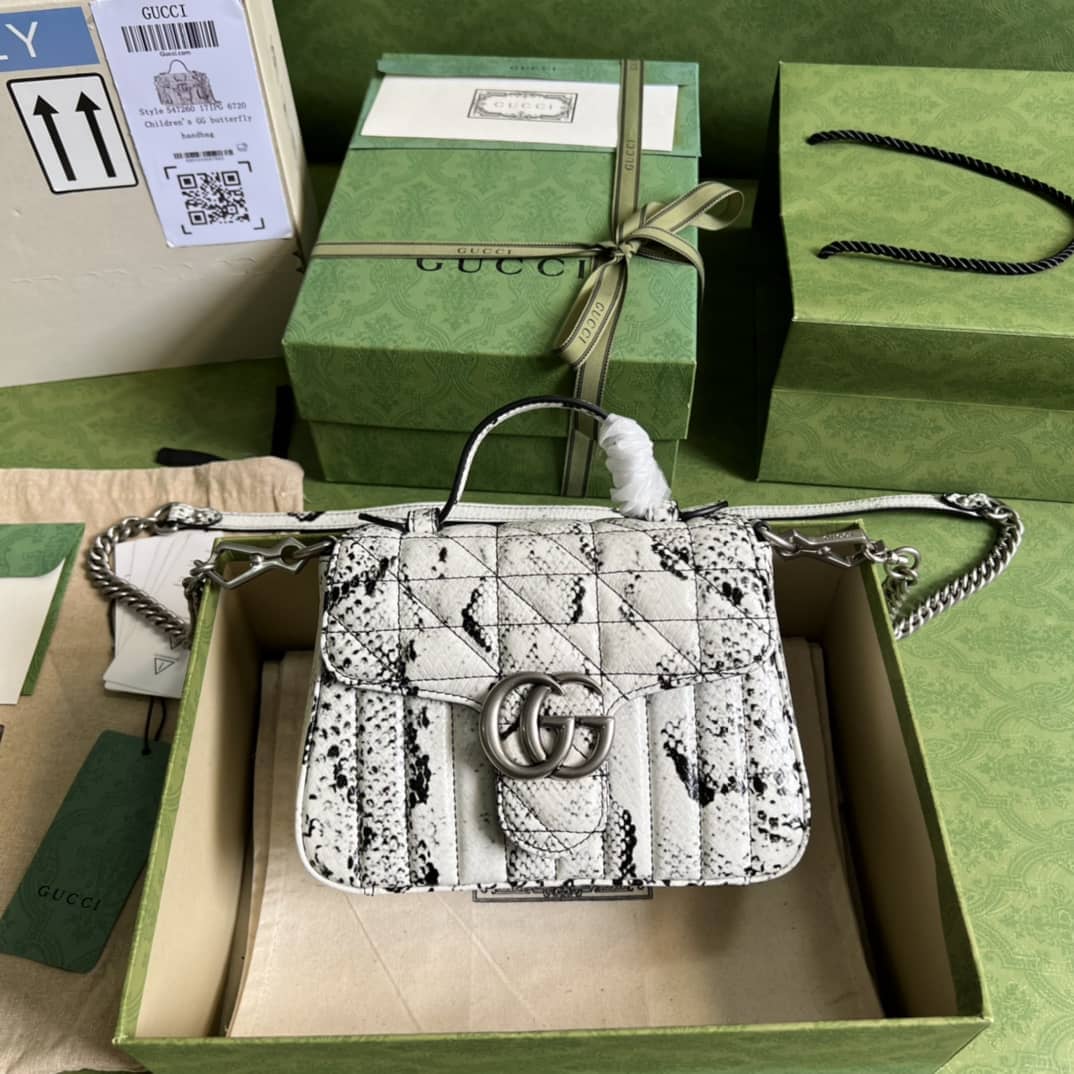 Gvc*1 GG Marmont Mini Leather Top Handle Crossbody Bag 547260 Replica