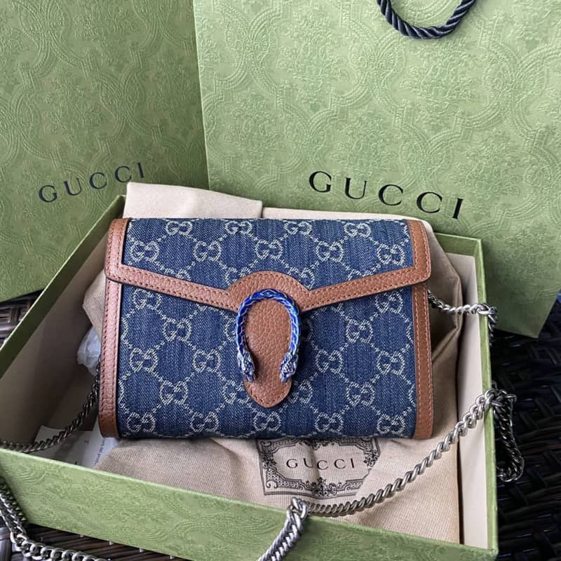 Gvc*1 Dionysus Chain Wallet Shoulder Bag Replica Blue 401231
