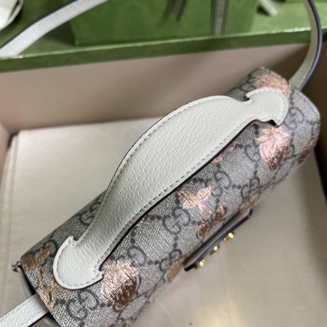 Gvc*1 Padlock GG Svp*me Canvas Top Handle Mini Bag Replica 652683