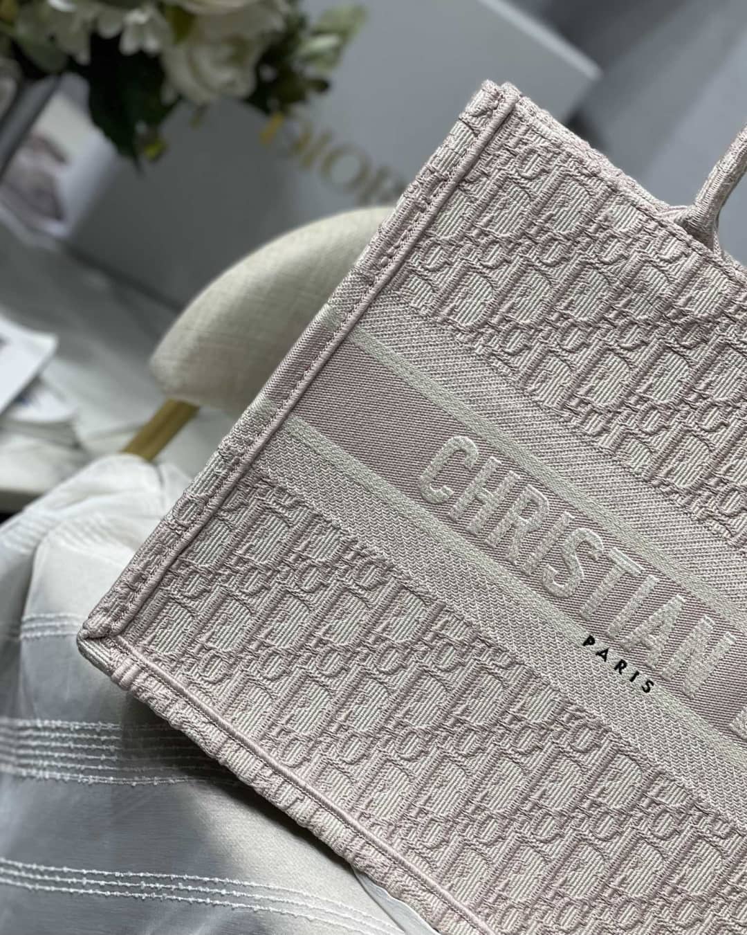 Chr1st1an D10r CD Book Embroidery Replica Tote
