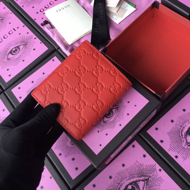 Gvc*1 Padlock Bee Star Print Calfskin Wallet Replica 453155