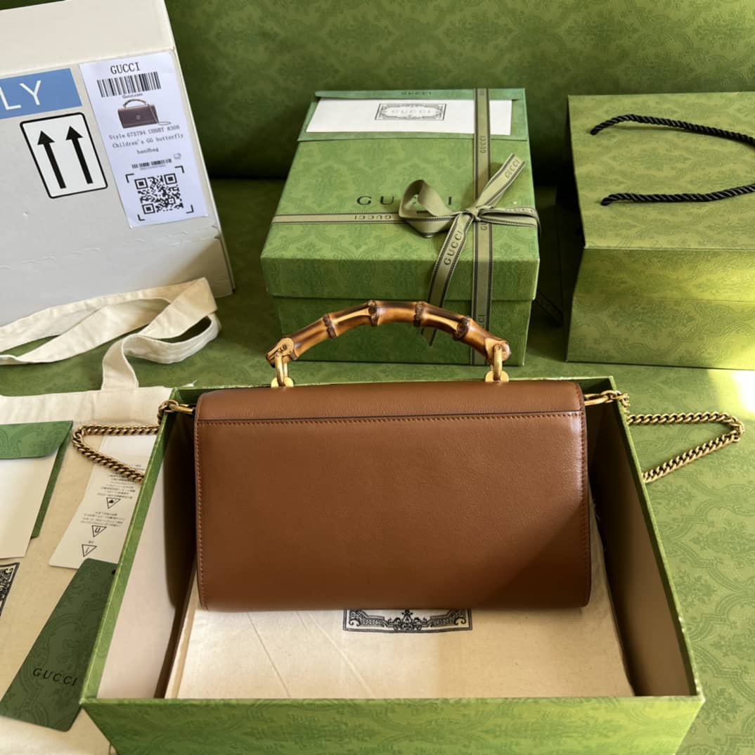 Gvc*1 GG Large Top Handle Bag With Bamboo 675795 Replica