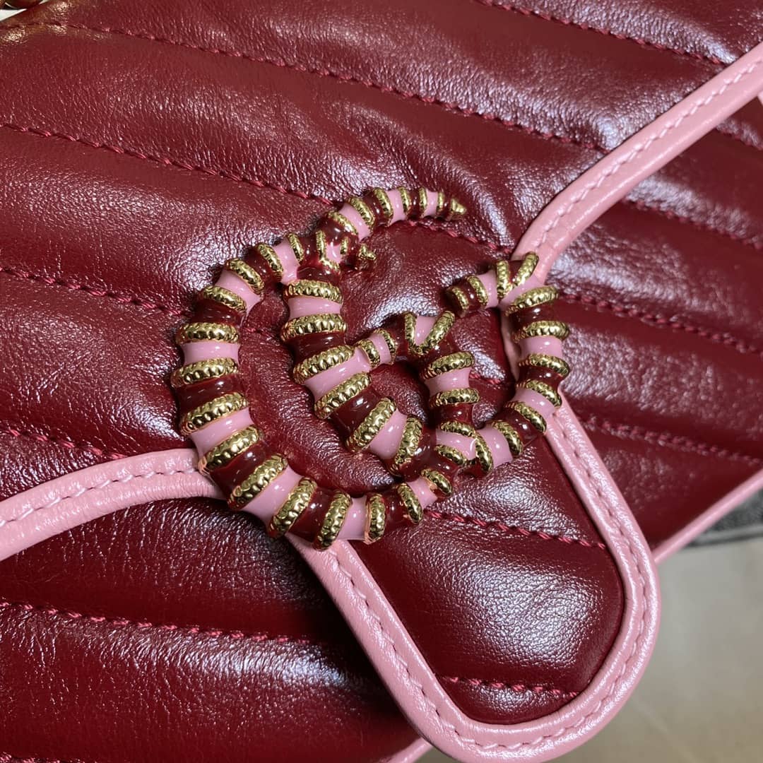 Gvc*1 Marmont GG Matelasse Leather Mini Shoulder Bag Replica 446744