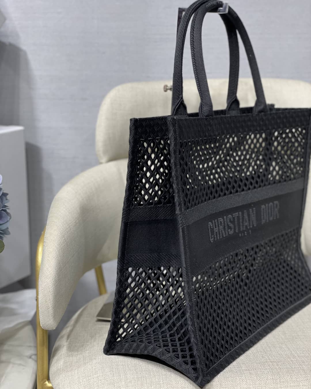 Chr1st1an D10r Mesh Book Tote Bag Dupe