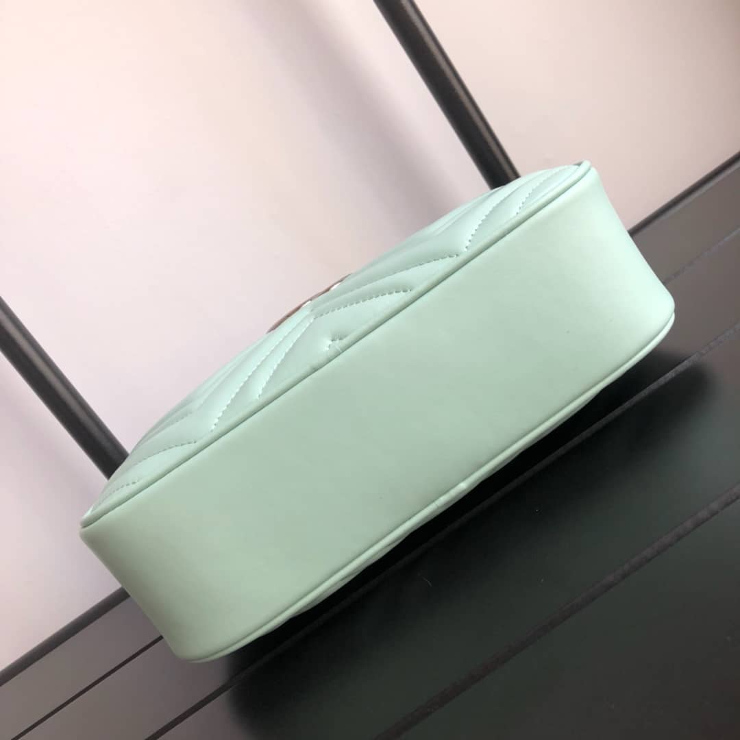 Gvc*1 GG Marmont Small Shoulder Handbag Camera Bag Replica Green 447632