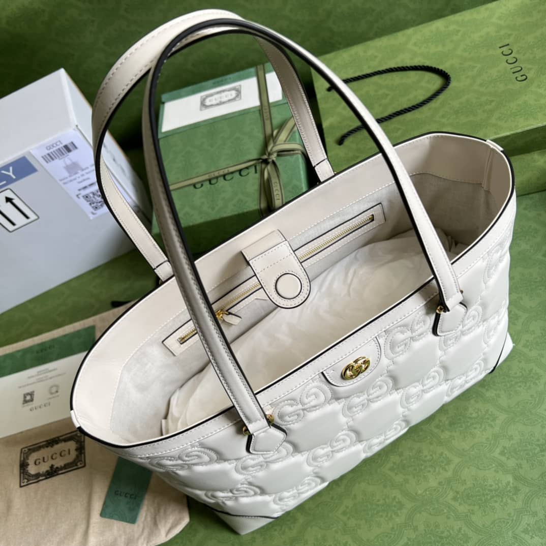 Gvc*1 GG Matelassé Leather Medium Tote Bag 631685 Replica