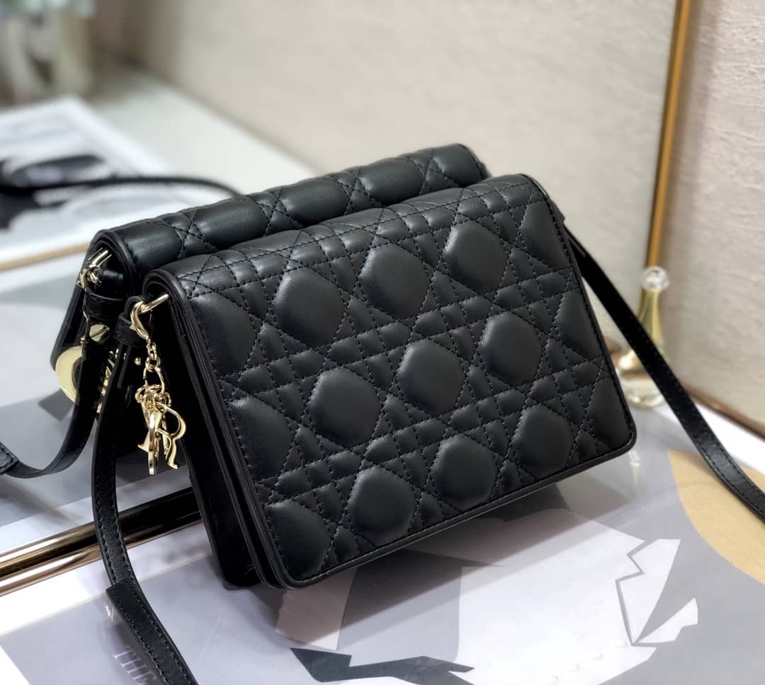Lady D10r Dupe Cannage Calfskin Pouch