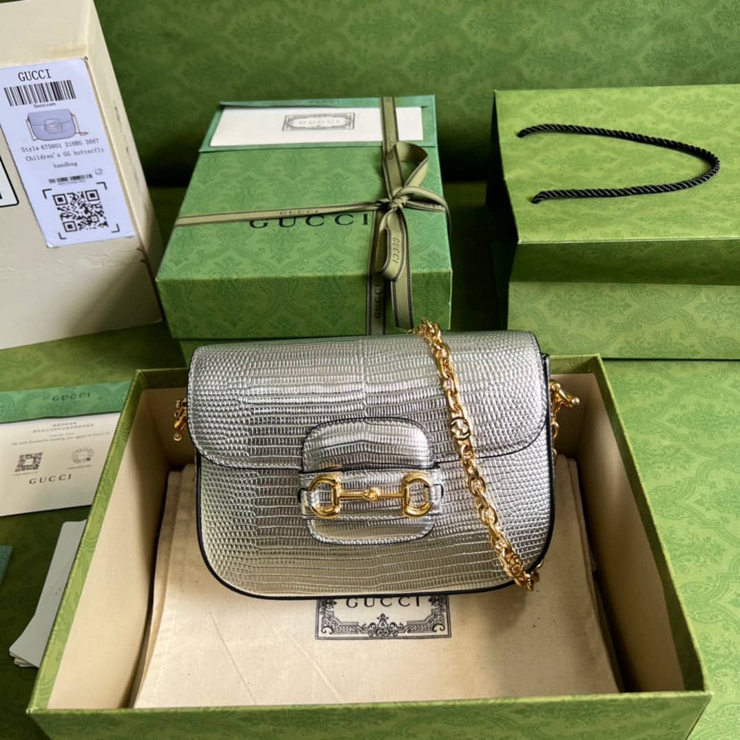 Gvc*1 Horsebit 1955 Lizard Mini 675801 Replica Shoulder Bag