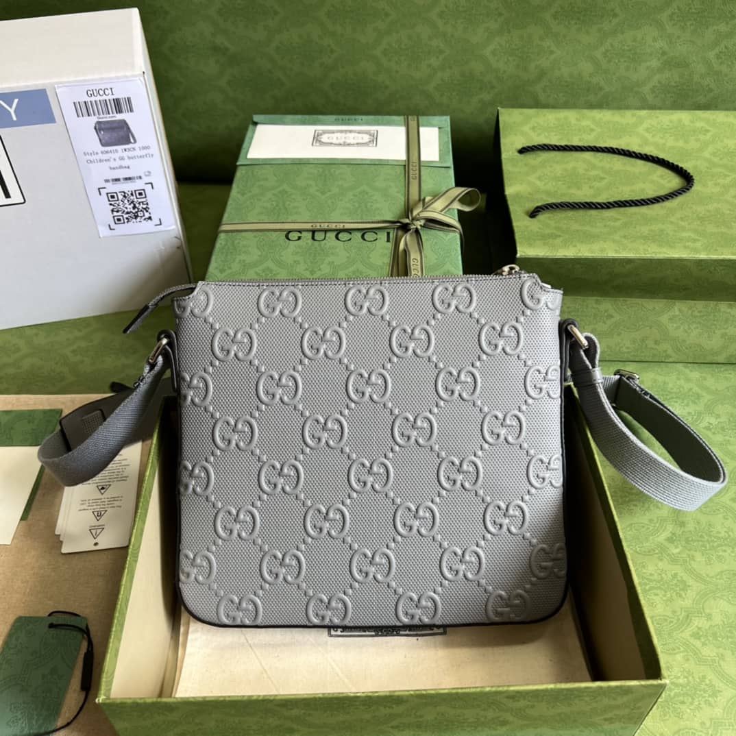 Gvc*1 GG Signature Leather Messenger Bag 406410 Replica