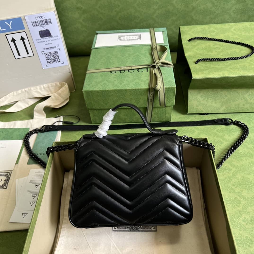 Gvc*1 GG Marmont Mini Top Handle Crossbody Bag 702563 Replica