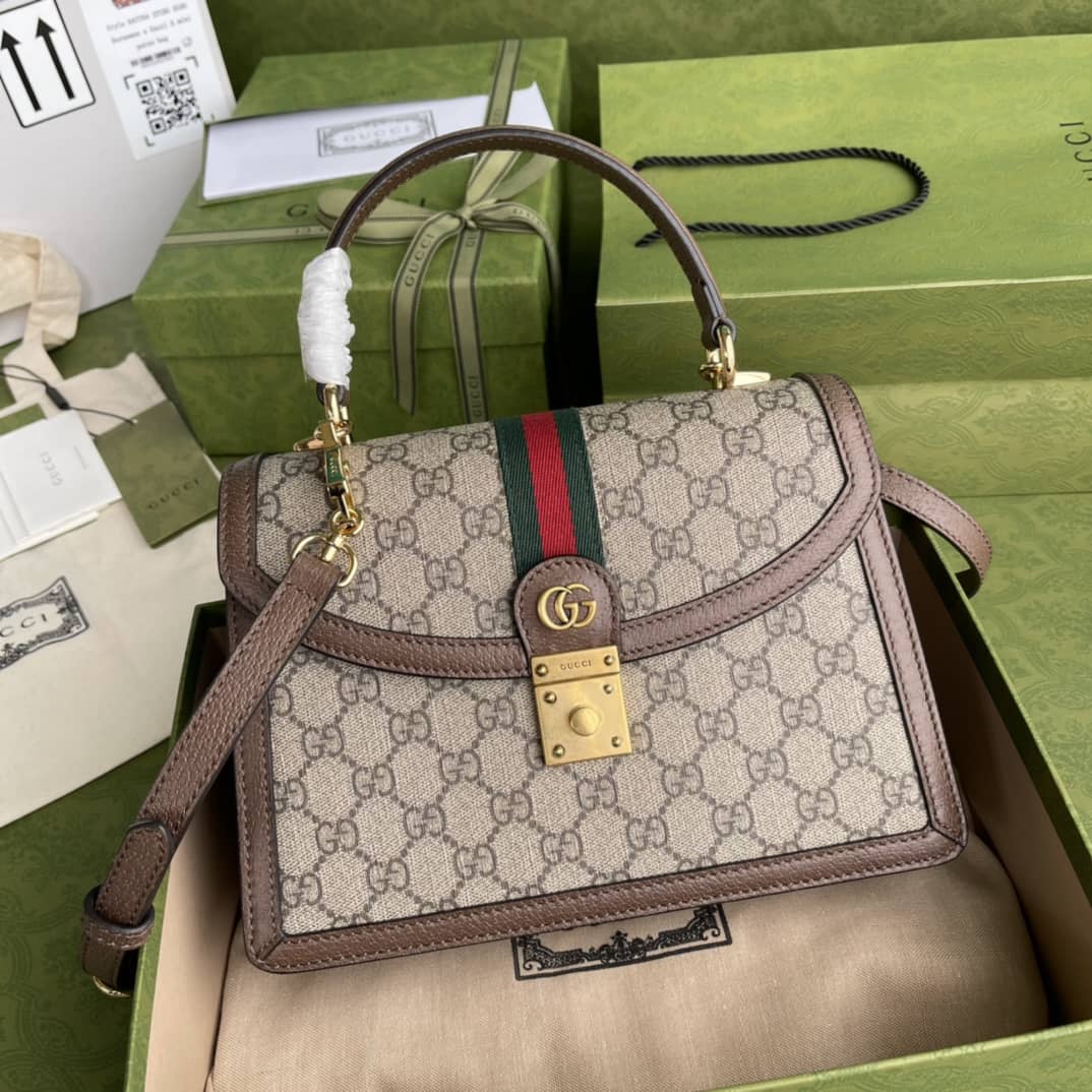 Gvc*1 Ophidia Web Small Top Handle Bag Replica 651055