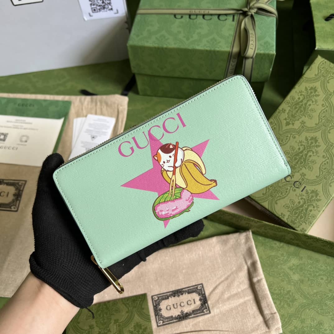 Gvc*1 Bananya Print Leather Zip Long Wallet 701060 Replica