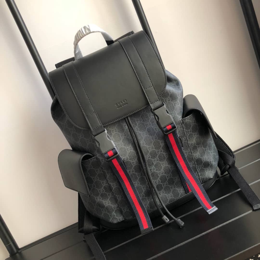 Gvc*1 Soft GG Svp*me Canvas Backpack Replica Black 450958
