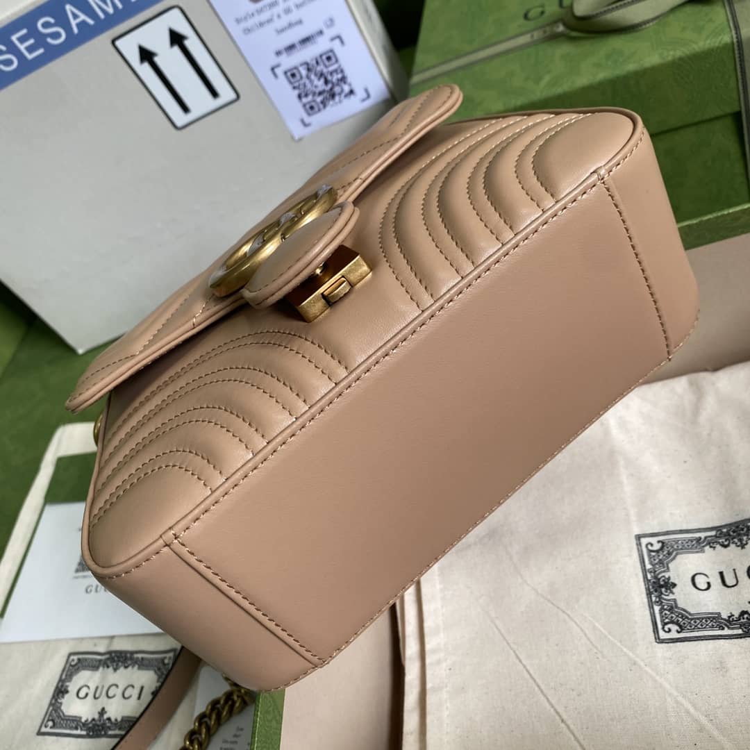 Gvc*1 GG Marmont Mini Leather Top Handle Crossbody Bag 547260 Replica