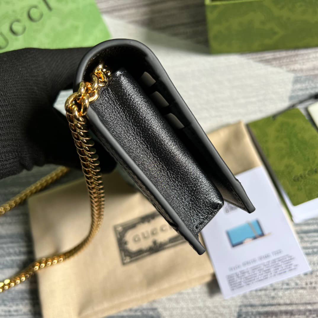 Gvc*1 GG Wallet With Chain Light Blue 676155 Replica