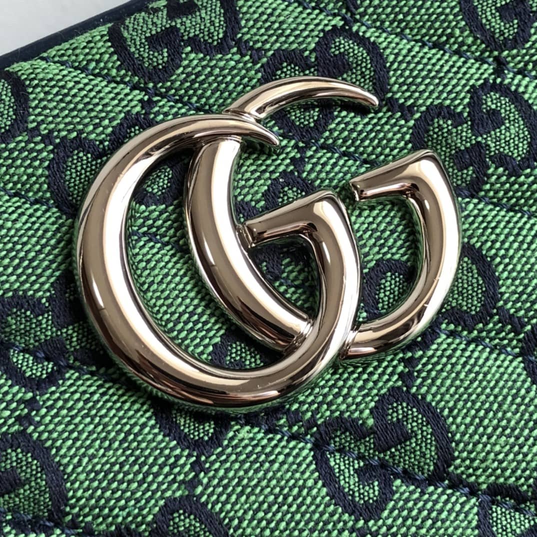 Gvc*1 GG Marmont Small Shoulder Handbag Camera Bag Replica Green 447632