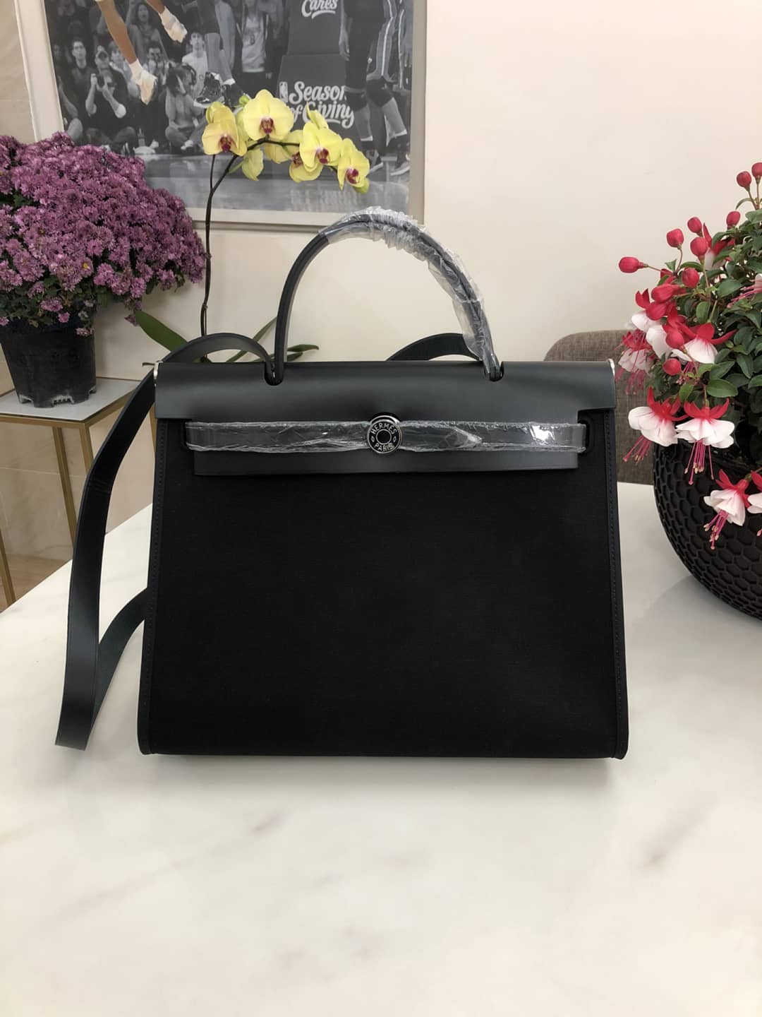 H**me5 Bag Replica 31 Canvas Leather HerBag