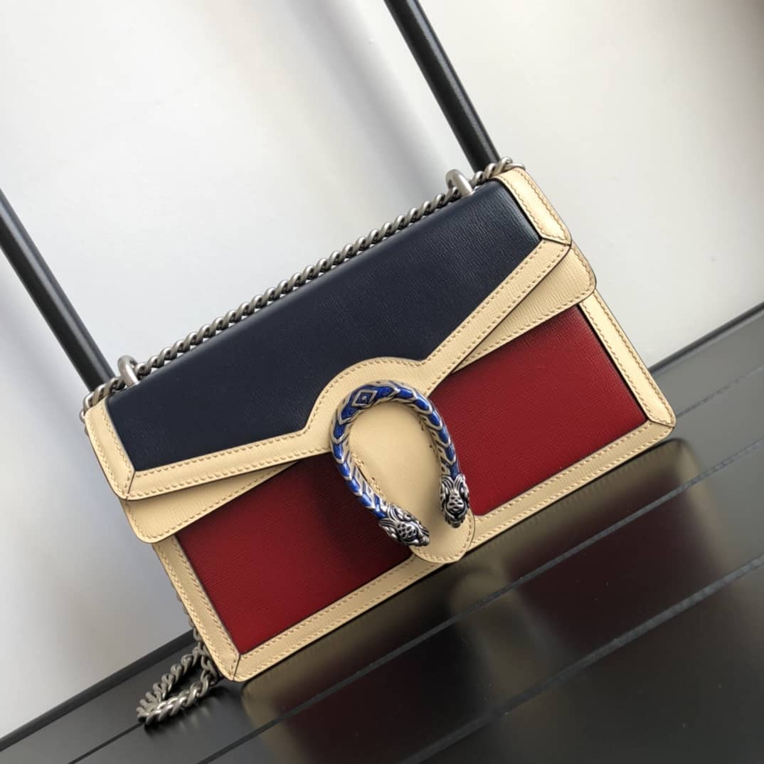 Gvc*1 GG Svp*me Dionysus Chain Shoulder Bag Replica Blue Red 400249