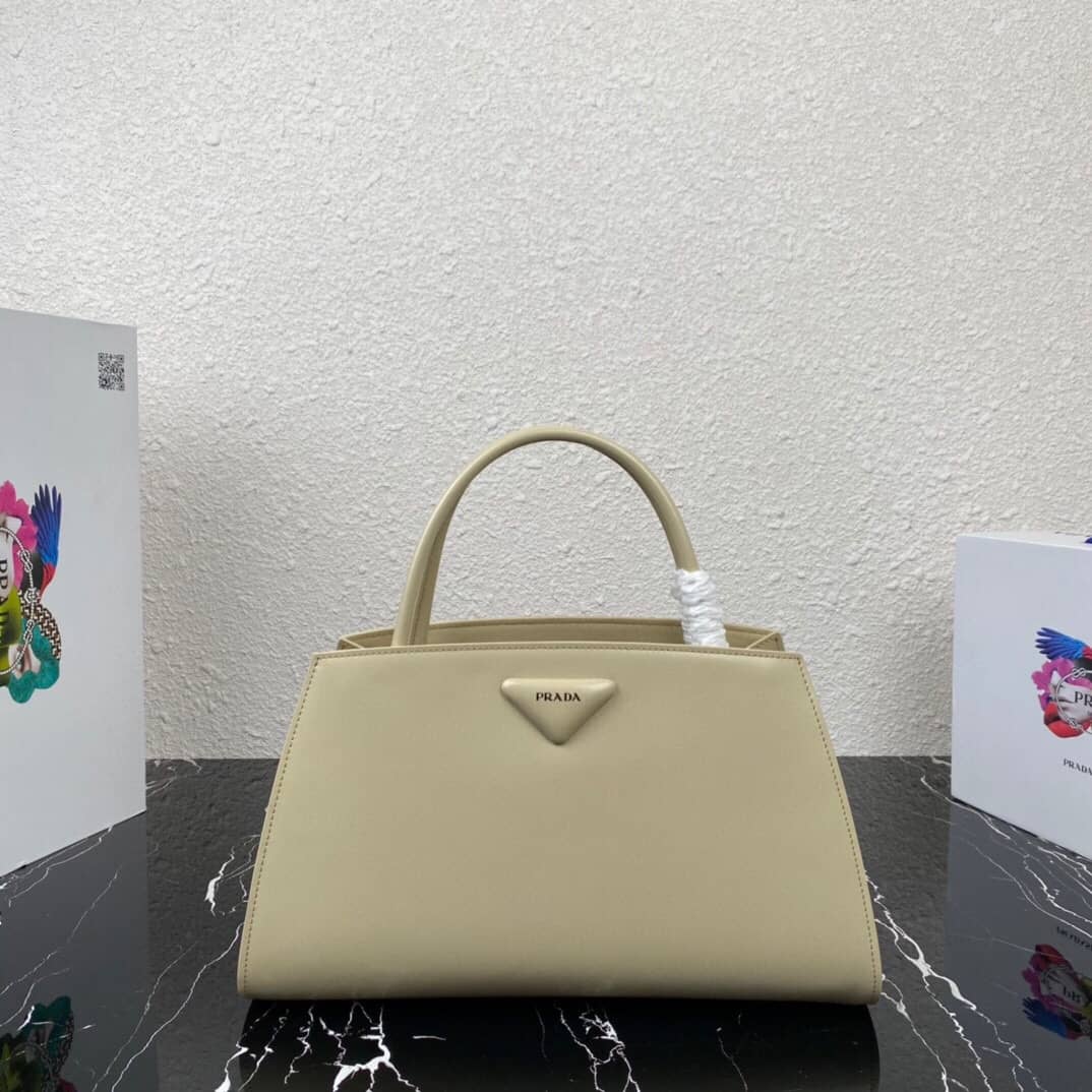 Pra*a Small Brushed Leather Replica Tote
