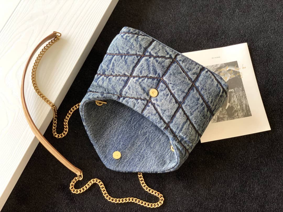 Y51 Dupes Bags Sa1nt Lau*nt Loulou Denim Shoulder Bag