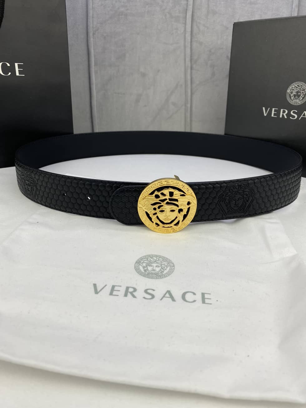 Knockoff Versace Logo Belt 40mm