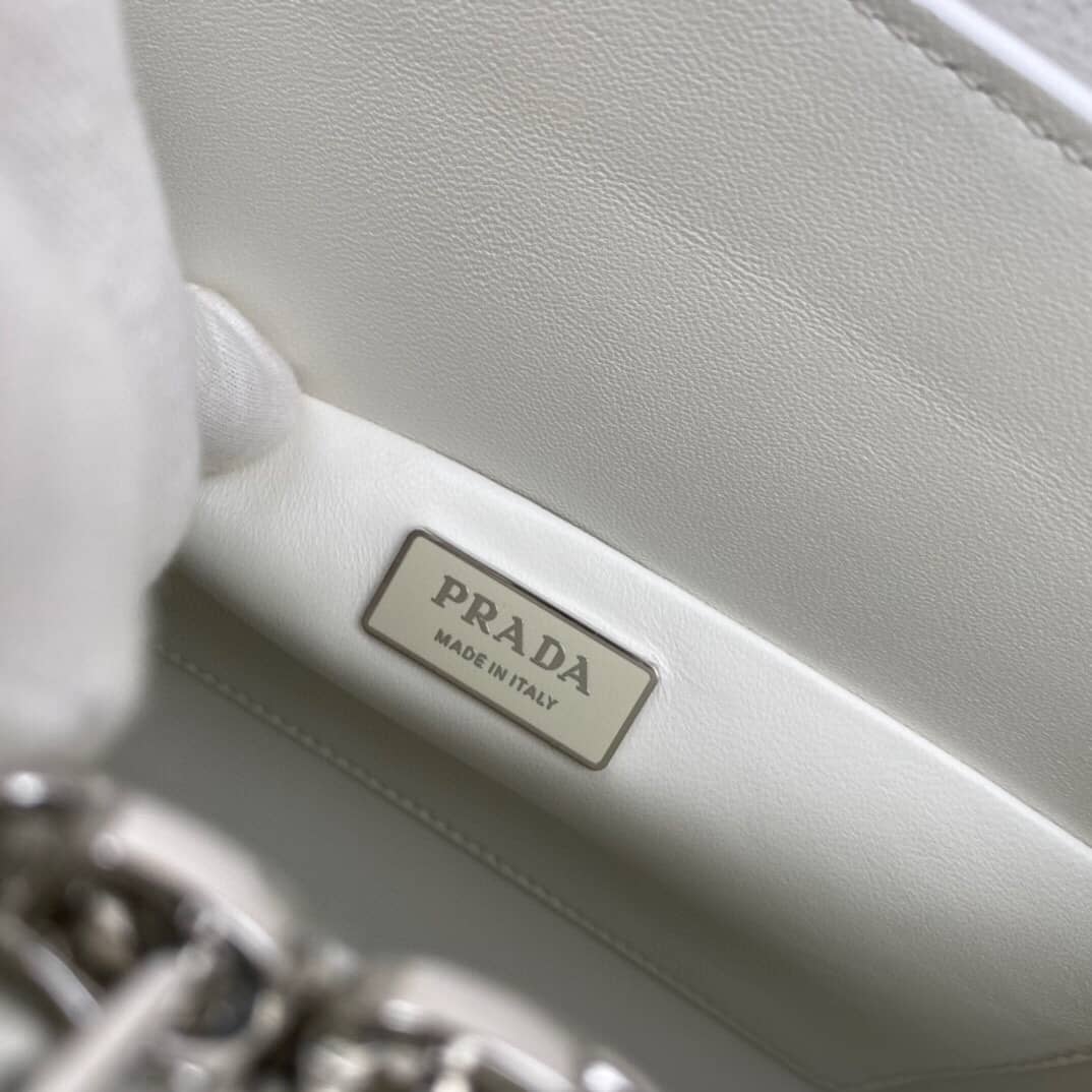 Pra*a Small Brushed Leather Replica Tote