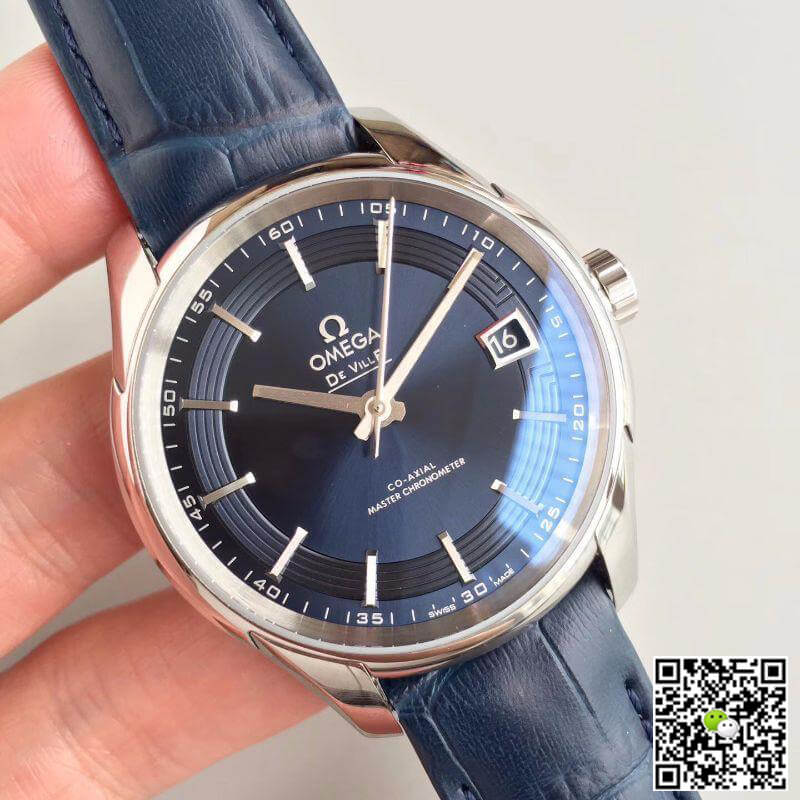 Replica 0me*ga De Ville Hour Vision 431.33.41.21.03.001 3S Factory 1:1 Best Edition Swiss ETA8500 Blue Dial