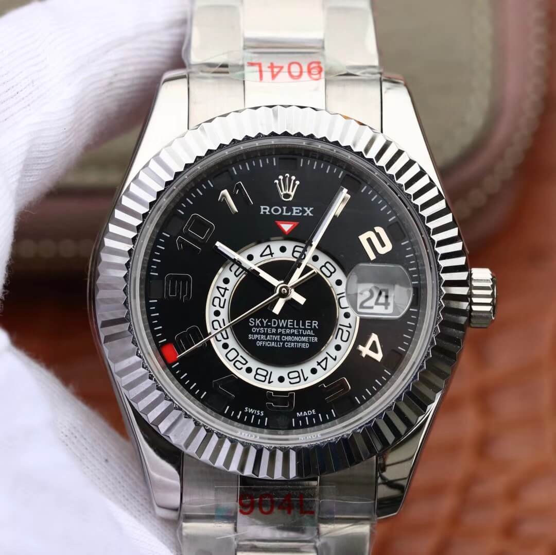Replica R01ex Sky Dweller 326939 1:1 Best Edition Noob Factory Black Dial